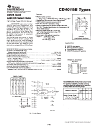 Datasheet CD4019B manufacturer TI